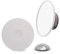 bosign. Abnehmbar Kosmetik Spiegel Airmirror 20 Fach Vergrößerung. Schwenkbar. Weiß (11,2 cm). Verdeckte Saugnapfbefestigung. Magnetverschluss.