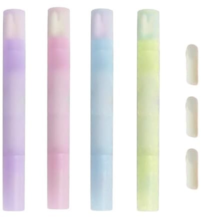 4er-Pack Nagellack-Korrekturstifte, 12 Ersatzspitzen, Nail-Art-Entfernerstift, Nagelpolitur Korrekturstift, Nail-Art-Korrekturstift