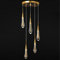 ZenithBeam Küchenleuchten, Deckenleuchte, dimmbar, LED, modern, Gold, Pendelleuchte, Mini-Tropfen-Kristall-Pendelleuchte für Kücheninsel, Schlafzimmer, Flur, Eingangsbereich (5-flammig)