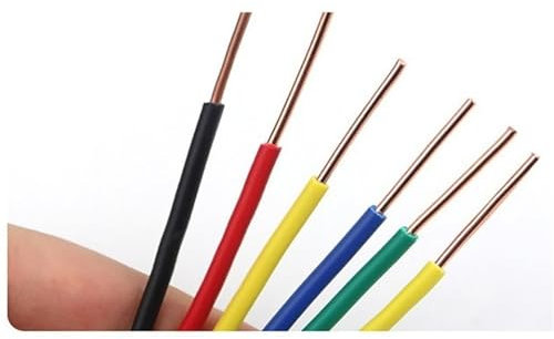 MIBSH Trunking Solid 18AWG Electric Cable 18AWG Solid Copper Wire 220V 380V Electrical Power Wires Single Core Cables Connector Loom (Color : Green, Size : 50meter)