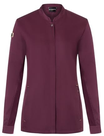 Karlowsky Damen Kochjacke Green-Generation Druckknöpfe Modern Fit Polyester/Baumwollmix Oeko-TEX® nachhaltig Aubergine - Größe 54