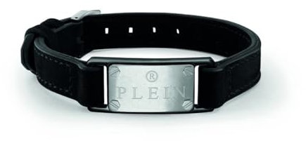 Philipp Plein Herren Armband Leder Silber $Kull Bones PJWEA07BU