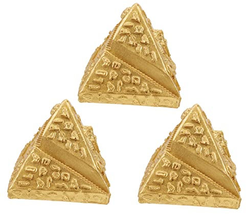 SOLUSTRE 3st Ägyptische Pyramiden Pyramidenfigur Mini ?gyptische Figuren Pyramide Unterrichten. Vintage Weihnachtspyramide Sammlerfiguren ?gyptenfigur Mädchen Harz Kopfkissen Miniatur