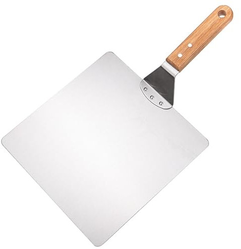 Sharplace 10 Pizza Peel Cake Lifter Portable Wooden Handle Comfortable Grip, Pizza Oven Accessories, Pizza Paddle Pizza Transfer Tool