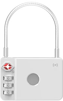 Ultron MiLock Gepäckschloss mit zertifiziertem Tag kompatibel mit Apple weiss, Weiß