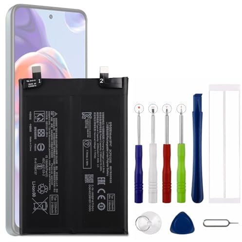 Vvsialeek BP47 Batterie de rechange compatible avec Xiaomi Redmi Note 11 Pro Plus 5G 2021 21091116UG avec kit d'outils