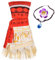 QAQ-COSPLAY Tropische Insel Prinzessin Kostüm für Frauen Hawaii Abenteuer Kleid mit Halskette für Halloween Cosplay, Erwachsenenkostüm