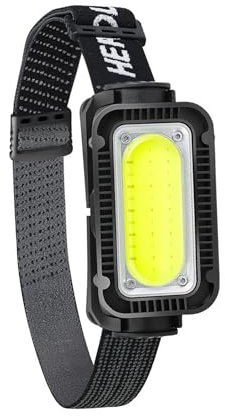 MOUDOAUER Rechargeable LED Headlamps with 3 Bright Modes Torch Work Light Bar Head Band Lamp for Outdoor Running, Camping Hiking