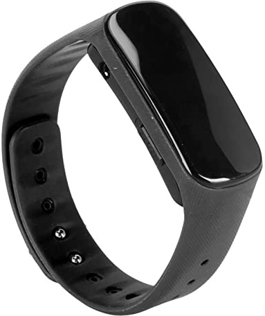 Armband-Soundrecorder, Sprachaktivierte Geräuschunterdrückung, MP3-Player, Hi-Fi-Sound, HD-Voice-Recorder-Uhr, Unterstützt Voice-to-Text mit Bildschirm für Konferenzen (Black)