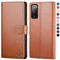SkyDuck for Samsung Galaxy S20 FE Phone case with [RFID Blocking][Credit Card Holder]with 1 Tempered Glass Screen Protector,PU Leather Flip Book Protective Cover Women Men for S20 FE cases Light Brown