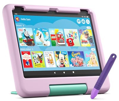 Amazon Fire HD 10 Kids tablet + Amazon Kid-Friendly Tablet Stylus with Tether