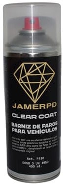 JAMERPD Pulir Faros Coche con Barniz Faros Coche - Alto Brillo y Excelente Resistencia - Adherencia sobre Plásticos - Devolviendo el Brillo y Transparencia Original de los Faros - 400 ml