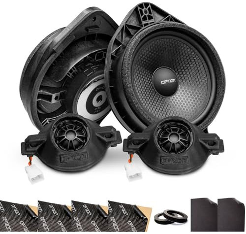 Option Lautsprecher Kit kompatibel mit Opel Astra K (Facelift, Baujahr 2019-2022) - 100% Plug & Play 2-Wege Lautsprecher-Front-System inklusive Dämmung und Schaumstoffringe