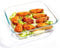 Plato cuadrado de vidrio para hornear de 2.4 cuartos de galón, plato cuadrado para hornear de 9 x 9 pulgadas, bandeja cuadrada para hornear, plato de vidrio para horno