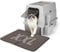 Nobleza Arenero para Gatos de Acero Inoxidable, Caja de Arena para Gatos, Bandeja de Arena Cerrada de Metal con Estera de Doble Capa y Pala, Espacioso para Gatos Grandes