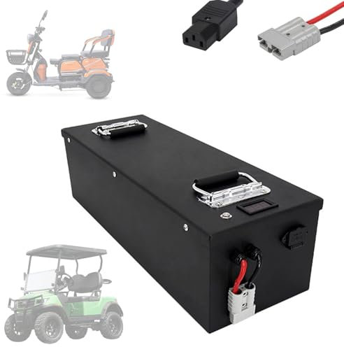 TGHY Batterie de Secours 72 Volts Batterie au Lithium 72 V 50 Ah 80 Ah 100 Ah Batterie LiFePO4 Haute Puissance Utilisation pour voiturette de Golf de Tourisme 0-3500 W avec Chargeur,72v50ah