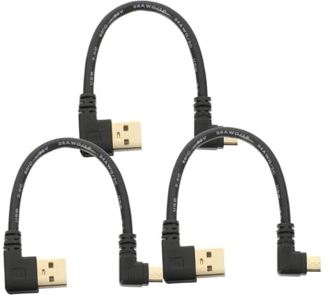 Gatuida 15pièces Câble Usb à Angle Droit Charge Rapide Et Transmission De Données De Câbles Compatible Avec Appareils Usb