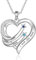 Damen Halskette mit Gravur Personalisierte Kette mit Name Geburtsstein Herz-Anhänger Geschenk für Damen Weihnachten Muttertag (2 name)