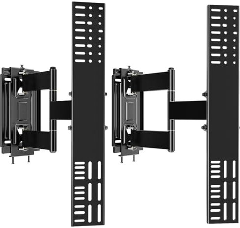 HOME VISION Heavy Duty TV Wall Mount for 48-120 inch Flat/Curved TVs up to 200Lbs, Low Profile Ultra Slim Full Motion TV Mount with Swivel Tilt, Corner Large Dual Arm TV Bracket, Min VESA 300x300mm