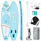 FunWater 11'&10'6 Stand Up Paddle Board Sup Board, Aufblasbares Stand Up Paddle Board für Erwachsene, Alle Fähigkeiten mit Aller Zubehör, Paddel, Pump, Sitz (10'6 Friedenstaube-HELLBLAU)