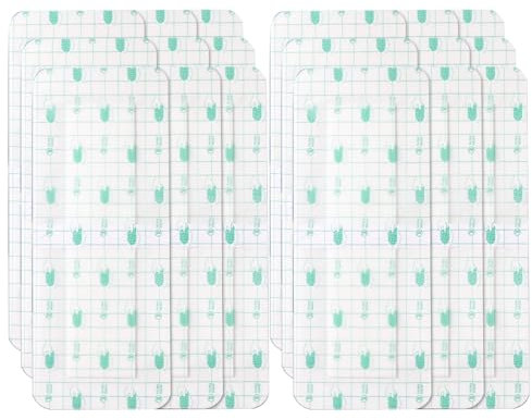 LIANRISES 18 Stück 10x25cm Wundpflaster Steril Transparent, Duschpflaster Wasserfest Groß Nach Op, Steriler Wundverband,Wasserdichtes Pflaster, Schwimmen, Tätowierung, für Schnitt, Abrasion