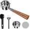 Bodenloser Siebträger 51mm für De*longhi Dedica EC680/EC685 Espresso Kaffeemaschine, Filterkorb, Löffel, Bürste, Puck Sieb, Rotes Säurezweig Holz