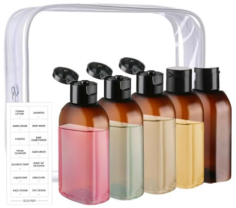 Reiseflaschen Für Toilettenartikel Transparent Nachfüllbar Auslaufsicher