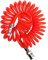 Operitacx 3M Manguera de Aire Comprimido PU Tubo Telescópico Flexible de Compresor de Aire Color Rojo para Herramientas Neumáticas y Proyectos de Jardín