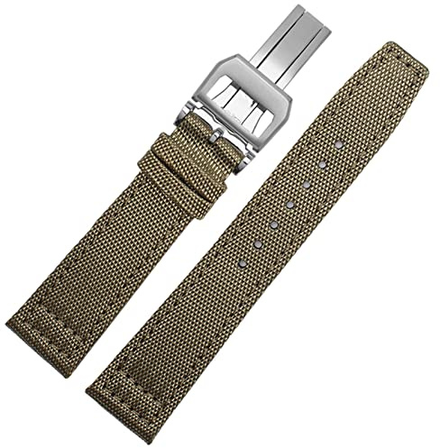 Für IWC Pilot Spitfire Timezone TopGun Armband Grün Schwarz Gürtel Armbanduhr Riemen 20mm 21mm 22mm Nylon Canvas Stoff Uhrenarmband