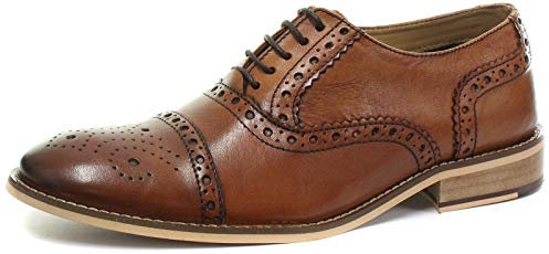 Roamers Mens Leather Brogue (11 UK) (Tan)