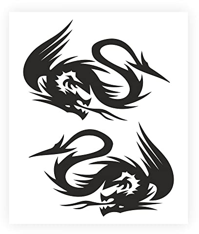Adhésifs Prédécoupés pour Voitures Dragons, Noir