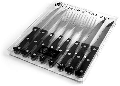 Set Cubiertos para Carne 8 Piezas - 4 Tenedores + 4 Cuchillos