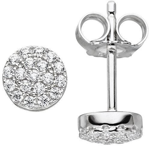 Jobo Damen-Ohrstecker aus 925 Silber mit Zirkonia Rund