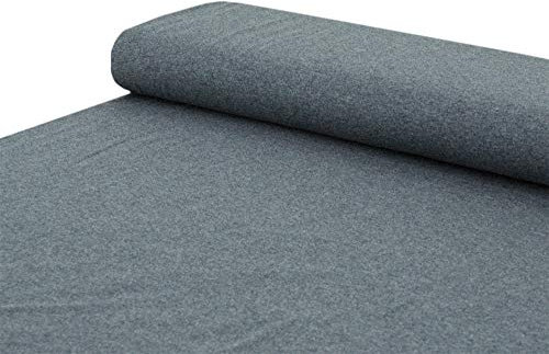 Baumwoll - Jersey Stoff einfarbig anthrazit melange - Meterware ab 25 cm x 160 cm - Stoff zum Nähen