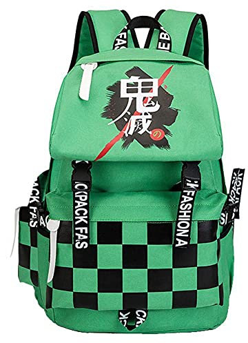 GUGUBU Demon Slayers Kimetsu No Yaiba Nezuko Tanjiro Zenitsu Inosuke Hashibira Schulranzen Rucksack Tasche (Tanjiro)