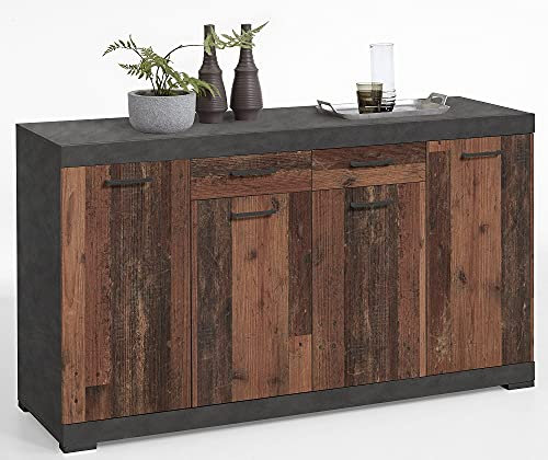 FMD 4020-404 Kommode Bristol B/H/T Ca. 160x90x50 cm in Matera/Old Style Dunkel