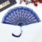 Hand Fan Lace Wedding Vintage Folding Hand Fan Spanish Victorian Folding Fan for Cooling in Summer, Weddings, Birthday, Party, Halloween Carnival, Fancy Dress, Dancing Hand Fan, Blue