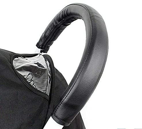 Conruich Kinderwagen Griffschutz Kinderwagen Griff Abdeckung Leder Schutzhülle mit Reißverschluss Staubdicht Wasserdicht Schutzhülle Kinderwagen Zubehör Armlehnen Schutzhülle für Kinderwagen