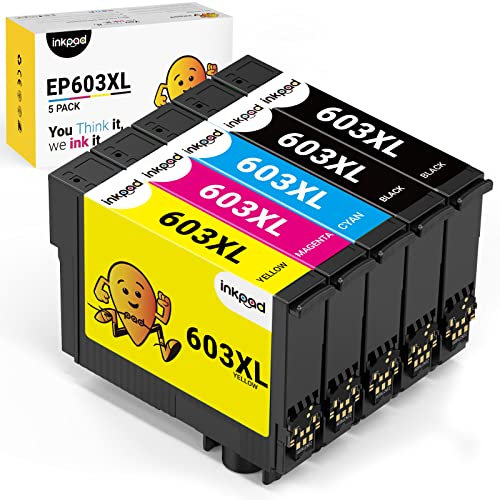iNKPAD 603XL Multipack Tintenpatronen, kompatibel mit Epson 603/603XL Seestern, XP-2100 XP-2105 XP-3100 XP-3105 XP-4100 XP-4105 WF-2810 WF-2870