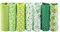 7 Stück Baumwollstoffe 50 X 50 Cm, Patchworkstoffe, DIY Patchwork, Quadratische Patchworkstoffe aus Baumwolle, Kissenhüllen, Kleidung und Nähen(Grün)