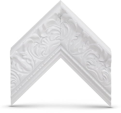 Frame My TV Deco Cadre TV – Blanc brillant toscan, compatible uniquement avec les téléviseurs Samsung The Frame (convient aux téléviseurs à cadre 2021-2025, 55)