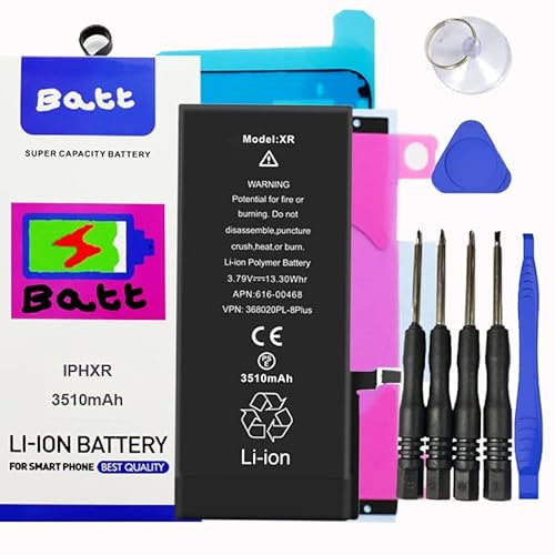 Batt Kit batterie haute capacité pour iPhone avec autocollants et outils magnétiques (iPhone XR)