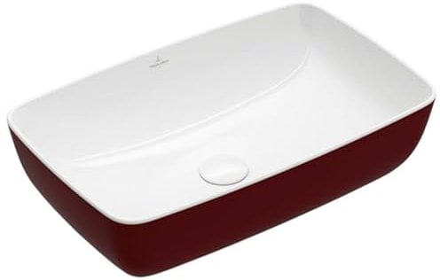 Villeroy & Boch Artis Aufsatzwaschtisch, 580x380mm, ohne Überlauf, 417258BCS9, Farbe: Bordeaux