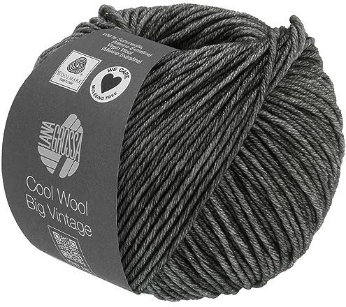 LANA GROSSA Cool Wool Big Vintage | Merinoklassiker mit Ton-in-Ton Farbeffekt | Handstrickgarn aus 100% Schurwolle (Merino extrafein) | 50g Wolle zum Stricken & Häkeln | 120m Garn FB 7170