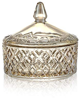 FQCXCKJ Sucrier ménage Transparent pot à bonbons avec couvercle pot en verre cristal café Cube sucrier (D trois couches)