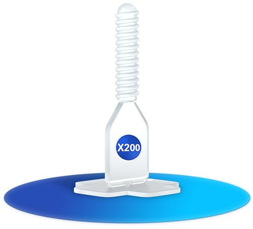 Fliesen-Nivelliersystem 200er Set 2 mm mit Keilen und Fugenkreuzen | Verlegehilfe und Abstandshalter für Fliesenleger, Werkzeug für ebenes Verlegen und perfekte Fugen