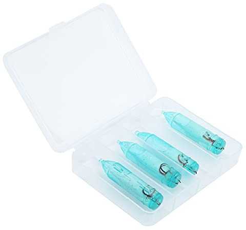Sonew Angel-LED-Köderlicht, 4 Stück wasserdichte Unterwasser-Köderlampe in Blau, mit Eingebauter Batterie und Aufbewahrungsbox, Perfektes Angelgerät für Süß- und Salzwasserfische