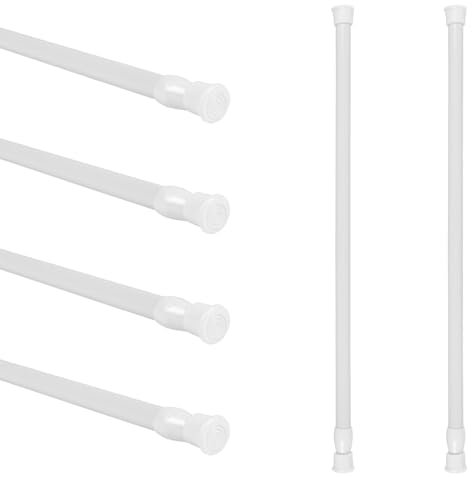 Minnhua 6PCS Bastoni Tende a Pressione 40-70CM Asta per Tende Estensibile Senza Foratura Asta Regolabile per Tende Allungabile per Finestre Soggiorno Negozio Armadio