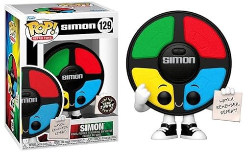 Funko Simon Memory Game + Pop Protector:Pop! Retro Toys Vinyl Figure (Geschenkset gebündelt mit ToyBop Brand Box Protector Collector Case) (Simon Glow in The Dark Chase)