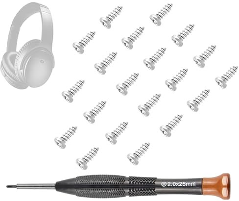 SOULWIT Vis de Remplacement pour Bandeau pour Bose QuietComfort 35/QC35/QC35 II/QC45/QC25/QC3/AE2/OE1/Soundlink Série/SoundTure Série, Vis de Headband pour Casque 20 Pièces, Installation DIY Facile